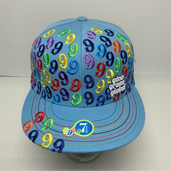Gino Green Global Lt Blue Multicolor 59FIFTY Hat - Picture 3 of 5
